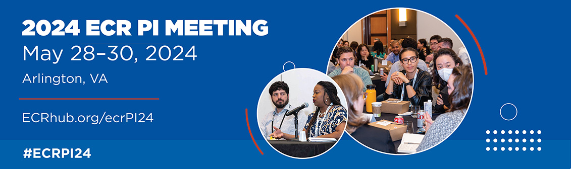 2024 ECR Meeting May 28-30 in Arlington, VA. People in meeting.