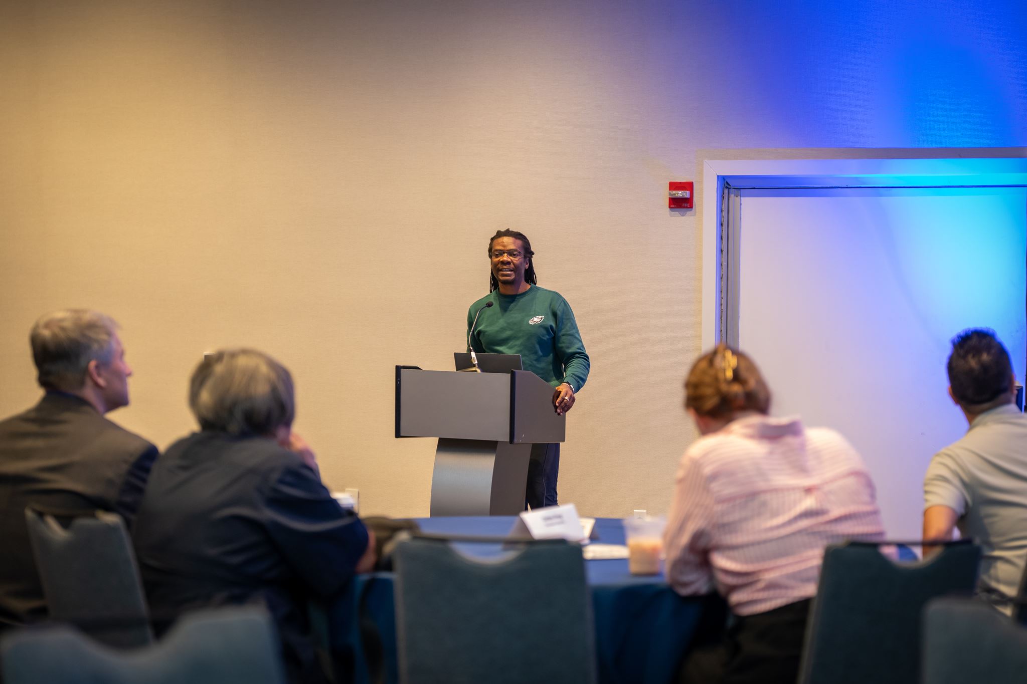 Speaker at the meeting.