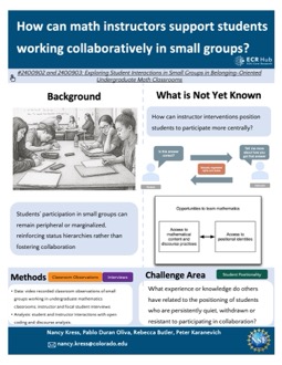 How can math instructors support students working collaboratively in small groups?