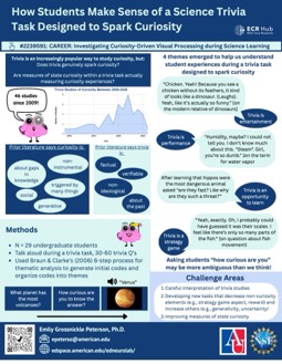 How Students Make Sense of a Science Trivia Task Designed to Spark Curiosity