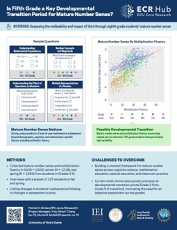 Is Fifth Grade a Key Developmental Transition Period for Mature Number Sense?