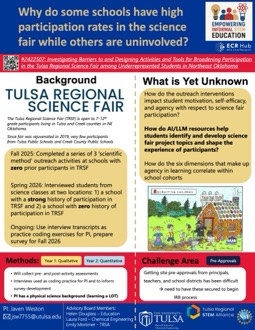 Why do some schools have high participation rates in the science fair while others are uninvolved?